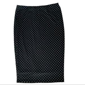 Philosophy Sm Black white polka dot pencil skirt